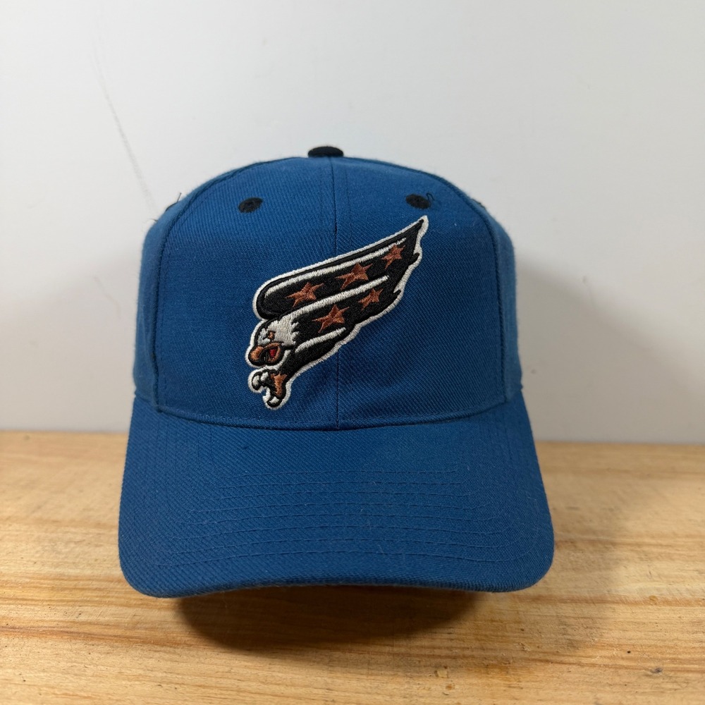 Washington Capitals Hat OS Blue Snapback Vintage 90s Screaming Eagle NHL Cap
